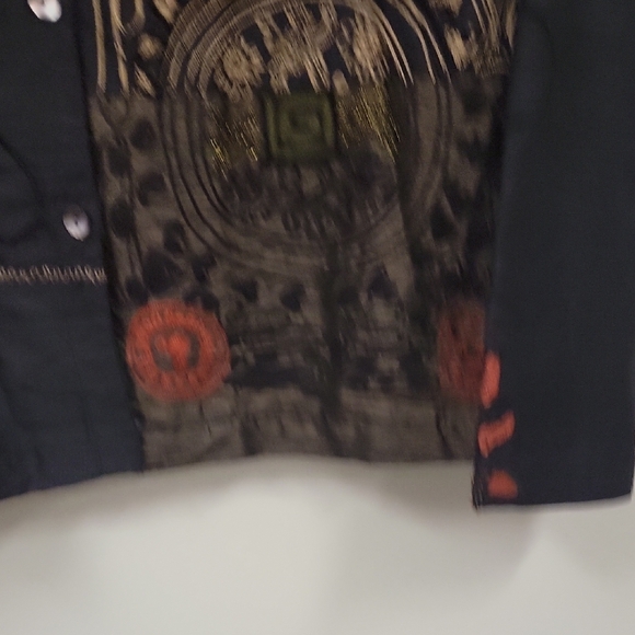 Chico's Artistic Black and Red Jacket - Picture 9 of 16